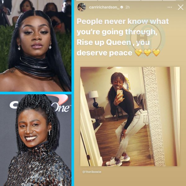 Olympic athlete #ShaCarriRichardson shares a post about f...