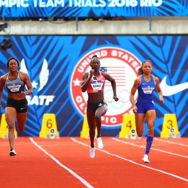 Tori Bowie, Allyson Felix, 2016 US Olympic Trials, photo ...