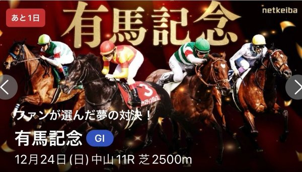 12/24明日のレース予想載せました🤗プロフィールからnote見てね😊

#競馬で儲ける #競馬の儲け方 #重賞で...