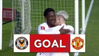 GOAL | Kobbie Mainoo | Newport County 0-2 Manchester United | Fourth Round | Emirates FA Cup 2023-24