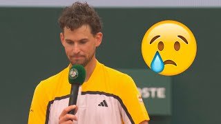 Dominic Thiem Emotional Last Speech at Roland Garros 😢