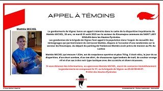 Appel à témoins (Mattéo MICHEL 20 ans)