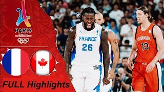 Canada vs France FULL GAME Highlights | Aug 6, 2024 | Olympic Men’s Basketball Quarterfinals NBA2K24