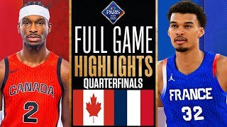 Canada vs France FULL GAME Highlights | Aug 6, 2024 | Olympic Men’s Basketball Quarterfinals NBA2K24