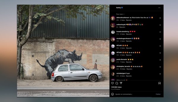 Des animaux énigmatiques signés Banksy apparaissent et disparaissent dans les rues de Londres