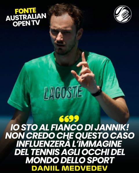 🎾🗣️DANIIL MEDVEDEV: “STO AL FIANCO DI SINNER”
Daniil Medv...
