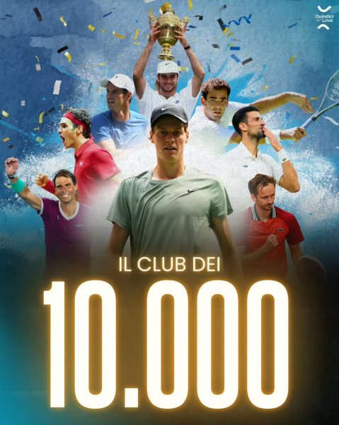 Altro record storico per Sinner!
Entra ufficialmente nel ...