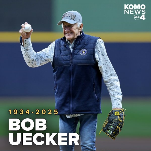 Bob Uecker, the voice of his hometown Milwaukee Brewers w...
