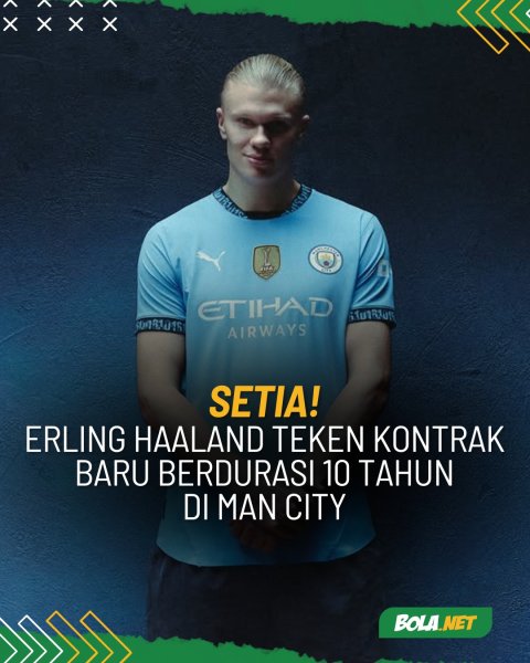 Di laman resminya, Manchester City menyebut Erling Haalan...