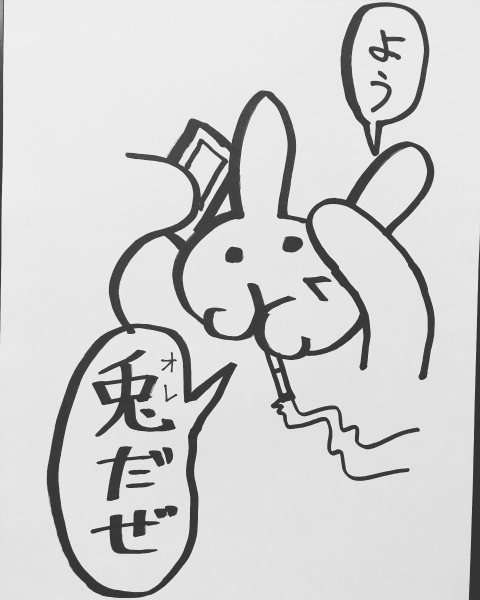 ZOKUGAMI #mitsumeusagi #ミツメウサギ #うさぎ #rabbit #bunny #忍者と極道