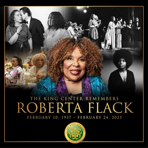 The King Center remembers the incomparable #RobertaFlack,...