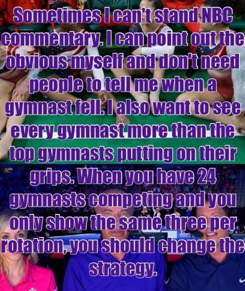 Post letter: N
NBC
I know it's not a gymnast but I feel l...