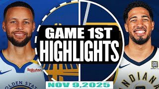 Golden State Warriors Vs Indiana Pacers Game 1st Highlights - NOV 09 ,2025 | NBA SEASON