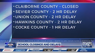 Latest School closings & delays - 17:05